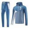 Sudadera De Entrenamiento Olympique de Marseille Hoodie Cremallera De Cuarto 23-24 Azul - Hombre